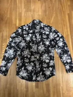 T.S.U FAR EAST 花柄 長袖シャツ ブラック M