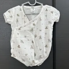 H&M 動物柄 コットンロンパース(6-9ヶ月)