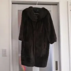 ダークブラウン ファーコート