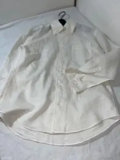 生成り　リネン ボタンダウン 長袖シャツ　生命力アップ