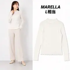 【即日発送】マレーラモノクローム シルク混 クレーププリーツ ハイネックブラウスのサムネイル