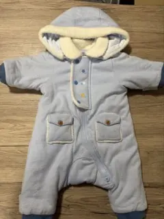 familiar ジャンプスーツ 60cm ブルー 中綿