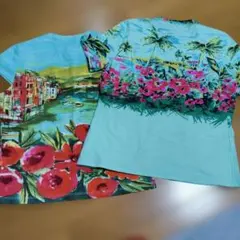LIBERTY 　immagine 花柄 半袖Tシャツ 48 LLのサムネイル