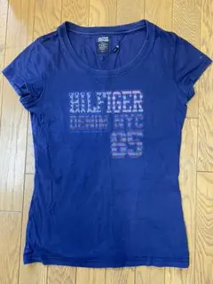 HILFIGERT DEMIM Tシャツ レディース 紺色　Mサイズ