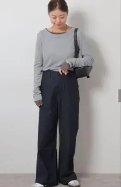 ジャーナルスタンダードレリューム　ネイビー ワイドベイカーパンツ　38