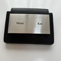 ‼️ブラックレザー カードケース 金属プレート付き　【美品】