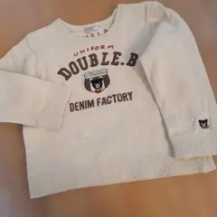 DOUBLE.B 110 トレーナー クリーム色