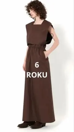 ＜6(ROKU)＞コットン ケープ ロング ワンピースのサムネイル