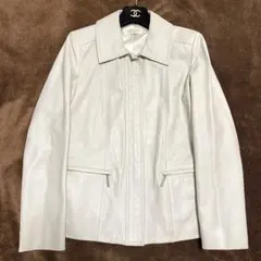 【美品✨】MIA CARNA 羊革 レザージャケット アイボリー 11号