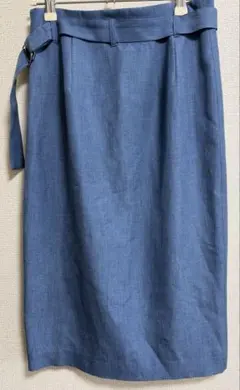 洋服の青山 膝丈スカート ブルーのサムネイル