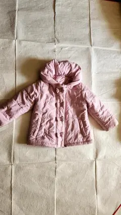 ピンク リボン付き衿つきダウンコート 100サイズ