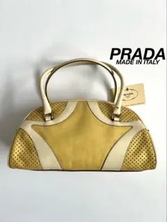 PRADA LEATHER BOWLING BOSTON HAND BAG