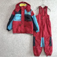 【キッズ】 スキーウエア 上下セット 130 スノー セットアップ ウインター