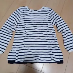 petit main ボーダー 長袖カットソー