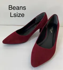 【お値下げ】匿名配送　美品　Beans ワインレッド Lサイズ パンプスのサムネイル