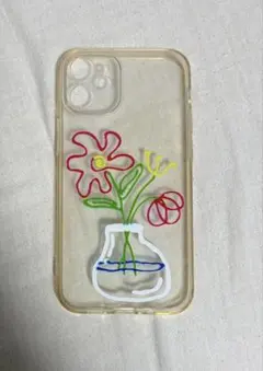 iPhone12 mini ケース クリア 花柄 フラワー