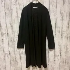 【KHALITA】ロングカーディガン　ブラック　Lサイズ　薄手　涼しい
