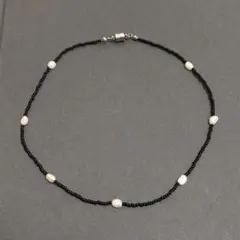 ハンドメイド　ビーズネックレス　チョーカー