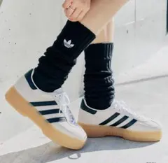 【新品】adidas 22cm-24cm ルーズソックス ブラック