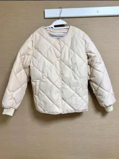 【NUGU】ノーカラーキルティングジャケット