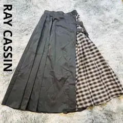 【大特価】 RAY CASSIN ブラック F フレアスカート チェック柄