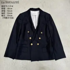 La TOTALITÉ ラトータリテ ダブルジャケット ネイビー 金ボタン Mのサムネイル