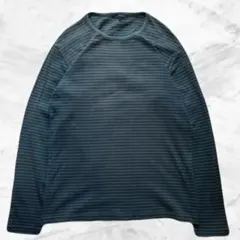 【希少タグ】00s OLD UNIQLO ユニクロ ボーダー　ロンT Y2K