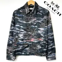 COACH ブラック ハワイアン プリント ジャケット　Mのサムネイル