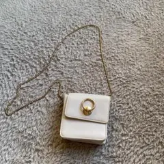 GRL ホワイト 合成皮革 ショルダーバッグ