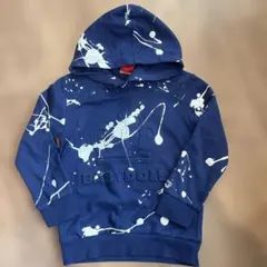 BABYDOLL ネイビー プリント パーカー　120センチ