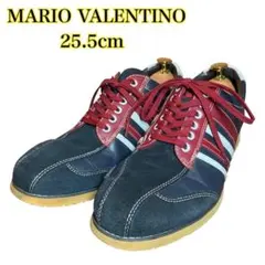 MARIO VALENTINO スニーカー　レザー/スエード　ネイビー　25.5のサムネイル