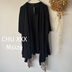 未使用【CHUXXX】 M♪ 羽織り 豹柄 レイヤード風 半袖 ブラックのサムネイル