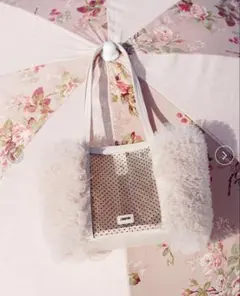 FURFUR チュールトートバッグ ピンク PNKのサムネイル