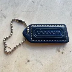 COACH コーチ レザー チャーム キーホルダー ブラック