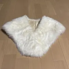 ホワイトファーショール