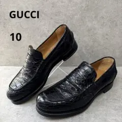 極美品！GUCCI グッチ　最上級　クロコダイル　ブラック　ローファー 極美品！GUCCI グッチ 最上級 クロコダイル ブラック ローファー