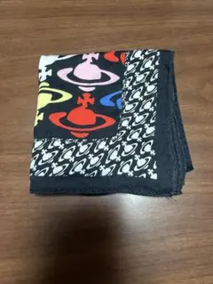 Vivienne Westwood ハンカチ オーブ柄 ブラック
