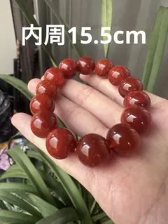 父の日感謝セール 龍鳞鳳血瑪瑙ブレスレット 赤粒 瑪瑙ブレスレット 