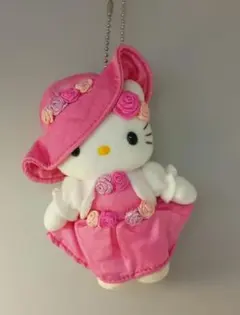 キティ パステルレディ　30周年　ぬいぐるみ ボールチェーン　カオハナ　バラのサムネイル