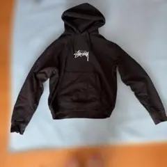 STUSSY ステューシー パーカー ブラック 黒 ストックロゴ プルオーバー