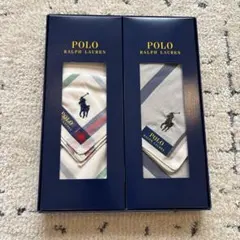 未使用箱付き　POLO RALPH LAUREN ハンカチ 2枚セット