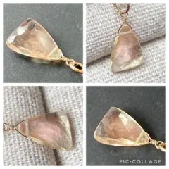 確認用ページ オレゴンサンストーン トライアングル ペンダントトップ 14kgf