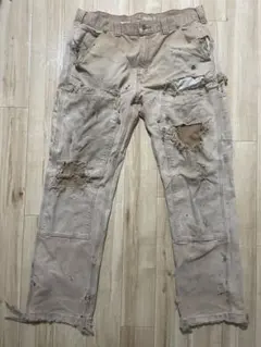 〖襤褸〗Carhartt ダブルニー ダック ベージュ W36のサムネイル