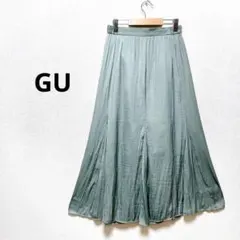 GU サテンマーメイドフレアスカート ウエストゴムのサムネイル