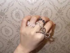 ビーズリング4点セット