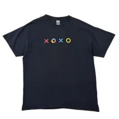 GILDAN 半袖Tシャツ クルーネック ブラック ロゴプリント アメリカ古着