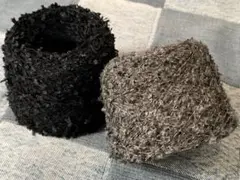 特価☆素材糸 毛糸 ファンシーヤーン スラリット羽 約90ｇ ⑱-4
