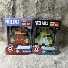 MARIO LUIGI PIXEL PALS 光る LEDライト付フィギュア