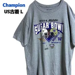 US古着 チャンピオン 半袖 Tシャツ プリント アメフト シュガーボウルのサムネイル