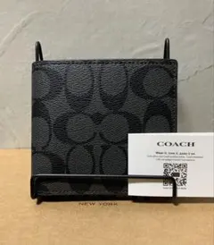 ✨️新品未使用✨️COACH ブラック 二つ折り財布